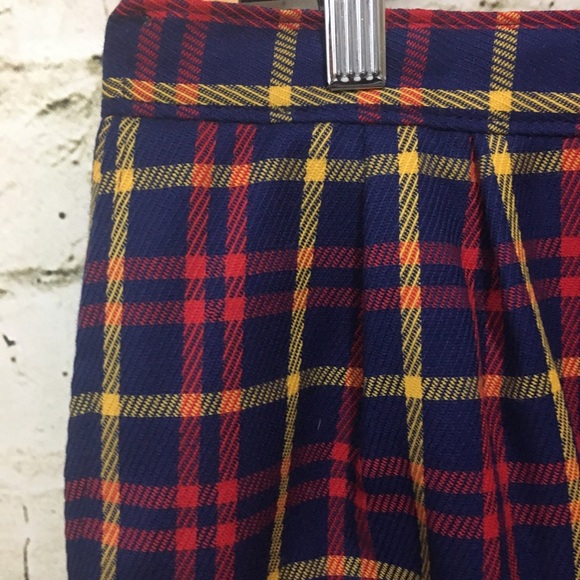 Vintage Pendleton Red Blue Plaid Pencil Skirt - Picture 2 of 7